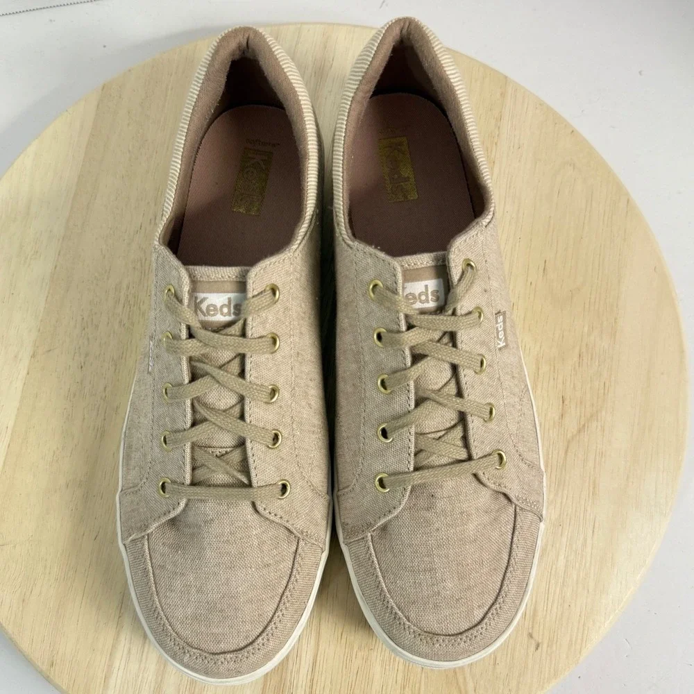 Keds Women's Sneakers Canvas Stripe Oxford Athleisure Memory Foam Shoes Size 11W